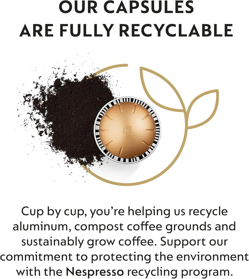 Nespresso Capsules Vertuo, Melozio, Medium Roast Coffee, 30-Count Coffee Pods, Brews 7.8oz.