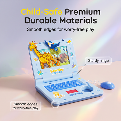 Laptop—featuring lights, sounds, and educational games—fostering creativity and motor skills through play 🎵