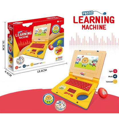 Laptop—featuring lights, sounds, and educational games—fostering creativity and motor skills through play 🎵