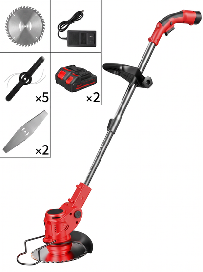 Lightweight Cordless Grass Trimmer – Quiet 9000 RPM Lawn Care Tool